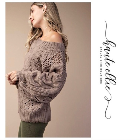 HUDSON -Loose Cable Knit Sweater - Picture 4 of 8